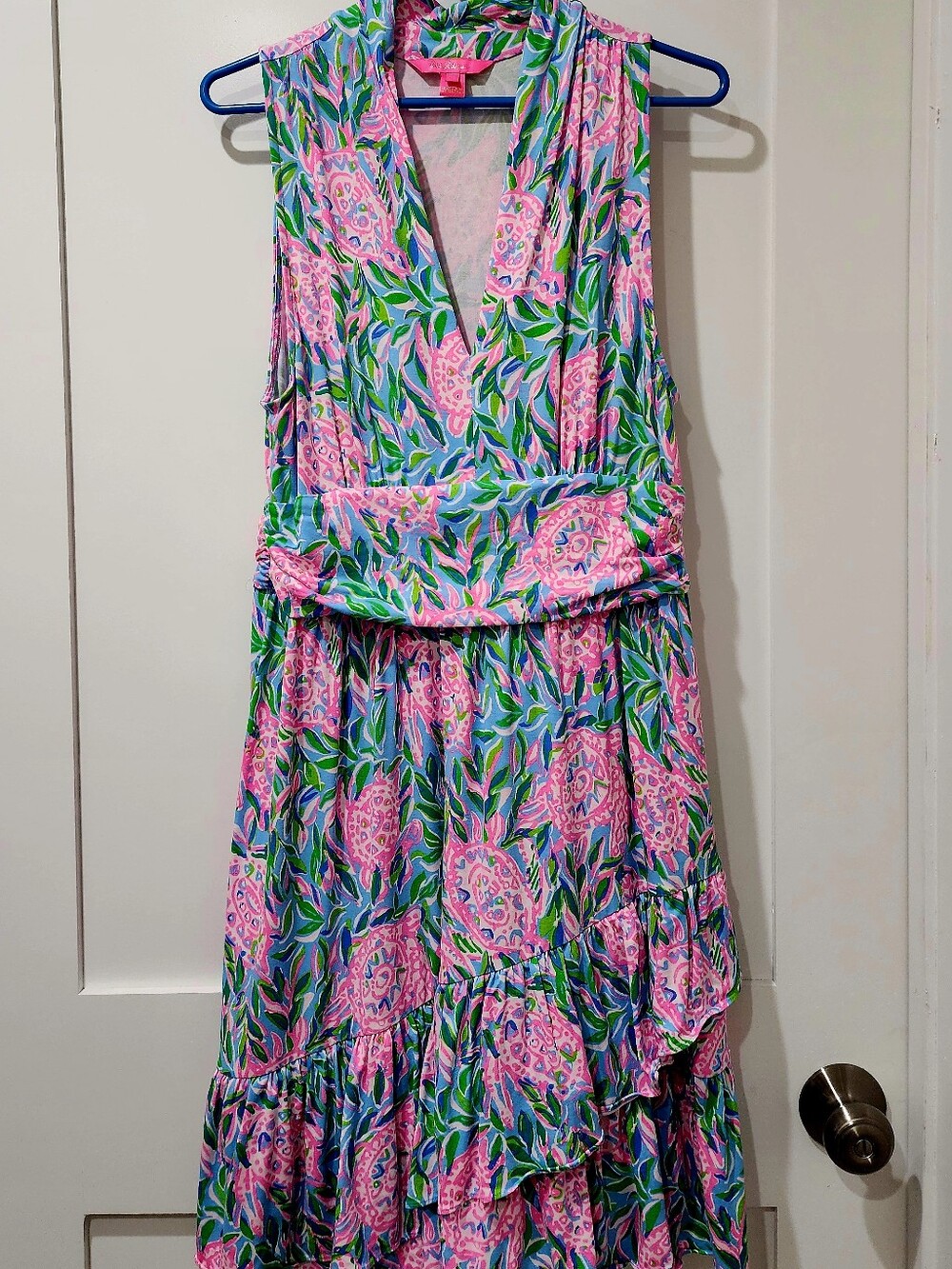 Lilly Pulitzer Multicolor Turtley Dress in Pink, Green & Blue